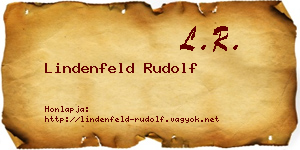 Lindenfeld Rudolf névjegykártya