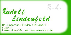 rudolf lindenfeld business card